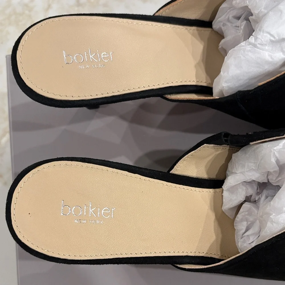 Botkier Black Suede Mules 2 1/2 inch heel - Picture 5 of 10